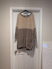 Lularoe Size XL NWT Neutral Color Block Sweater Dress Lauren Luxe Lounge Cozy