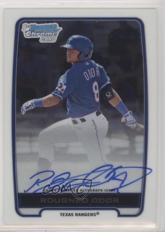 2012 Bowman Chrome Prospects Auto Rougned Odor #BCA-RO Auto 11u7