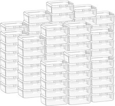 100 Pcs Clear Plastic Beads Storage Containers Box Small Clear Boxes