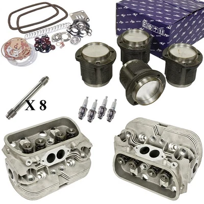 1641cc Air-cooled Vw Bug Engine Rebuild Kit, Top End Heads / Pistons - Image 1 of 4