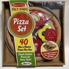 NEW Melissa  Doug Felt Food Pizza Set Pretend Play Kitchen Food 3974