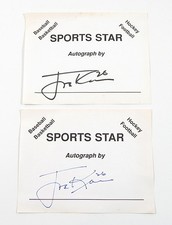 Lot of (2) Joey Kocur Detroit Red Wings Signed Cuts Auto