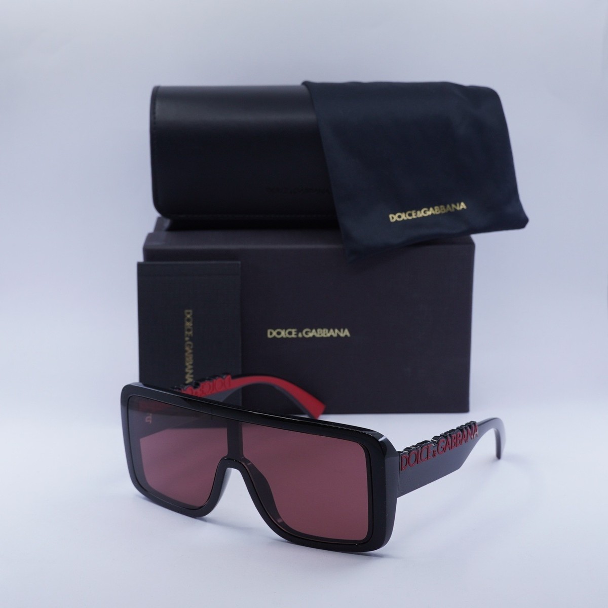 New Dolce & Gabbana DG6204 501/75 Shiny Black/Violet 0-0-145  display picture 3