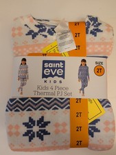 Saint Eve Kids 4 Piece Thermal Pajamas Size 2T