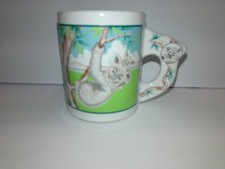 ZoobabeeZ Mother & Joey Koala Mug Hanging on Gum Tree Koala on Handle Vtg 1991
