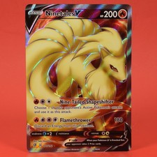 Pokemon English TCG Card Rebel Clash Ninetales V 177/192 Full Art Holo
