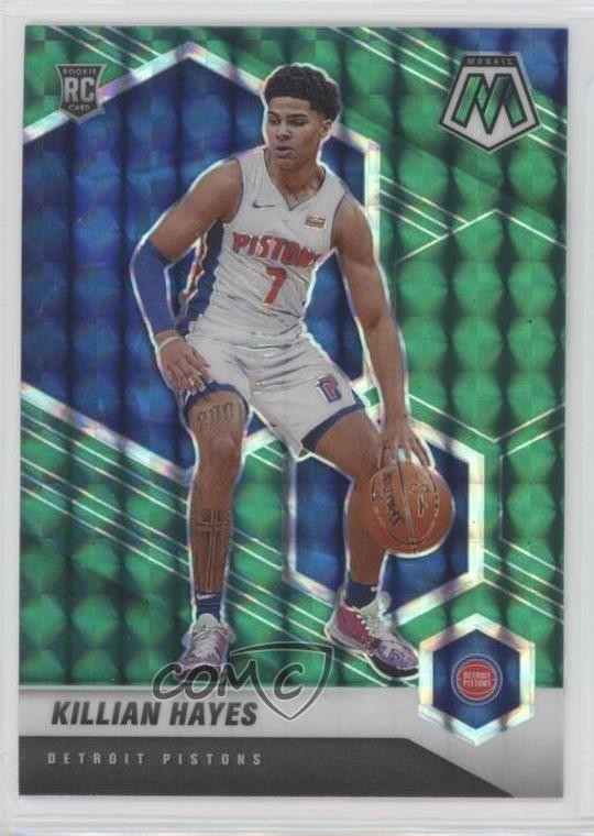 2020-21 Panini Mosaic Green Prizm Killian Hayes #222 Rookie RC 0z19