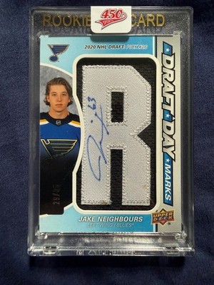 2022-23 SP Game Used Draft Day Marks Rookies Jake Neighbours ''R'' /35  #DDM-JN