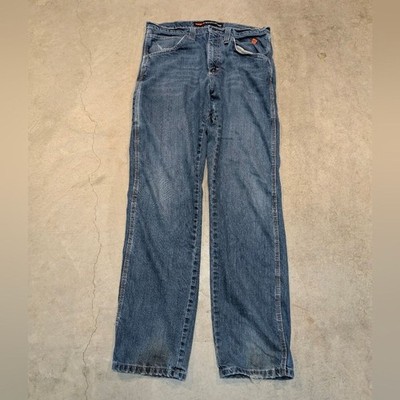 Wrangler FR Cat2 Mens 34x35 Jeans Flaws Denim