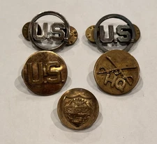 WWII 1940S MEYER PINS US HQ SWORD INSIGNIA ARMY MILITARY MEDALS OH PETTIBONE LOT