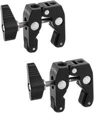 2Piece Black Super Crab Clamp with 1/4-20 Mounting Points Photo Studio Kit