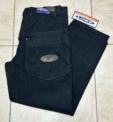 Vintage Lugz Jeanz Black Baggy Fit Jeans Deadstock Size 36x33 
