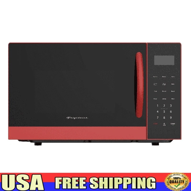 Compact Countertop Microwave Oven 900W Auto Cook Child Safety Lock W/ Turntable