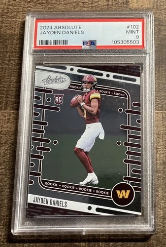 2024 Panini Absolute #102 Jayden Daniels Rookie RC PSA 9 Mint