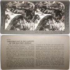 Keystone Stereoview Old Fort Gardens, Durban, So. Africa From 1200 Card Set #839