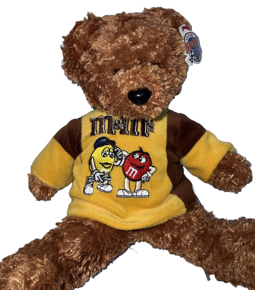 *Rare* Race Car Collection NASCAR Elliot Sadler SPEED BEAR Beanie Plush #38 M&Ms