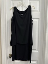 Soft Works Dress Layered Sleeveless Cocktail Black Size 8 Classic. Wedding 