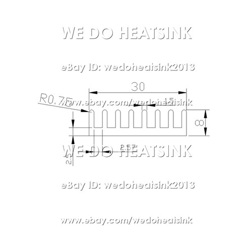 60x30x8mm Heatsink Radiator Cooler With Thermal Ahesive Tape for USB DIP - Afbeelding 12 van 22