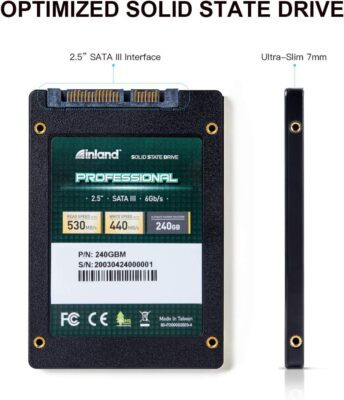 240 GB 2.5''  SSD Drive AND USB  W/ WIN 11  (PREINSTALLED)   EASY HD REPLACEMENT!