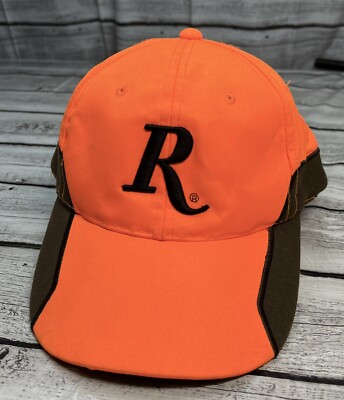 Remington Hunter Blaze Orange Strap back Hat Cap Very Clean