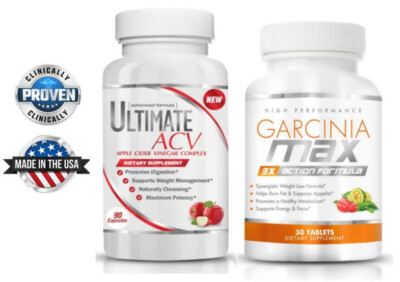Ultimate Apple Cider Vinegar + Garcinia Max (DIET COMBO!!) Wellness/Energy/Detox