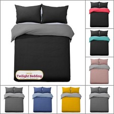 Reversible Duvet Cover Pillowcase Single Double King Quilt Covers Bedding Set