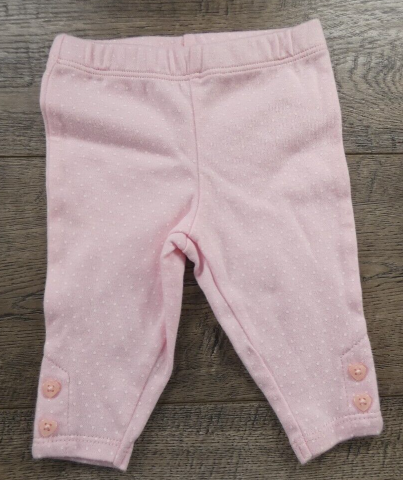Baby Girl Clothes Carter's Newborn Pink Polka Dot Button Pants eBay