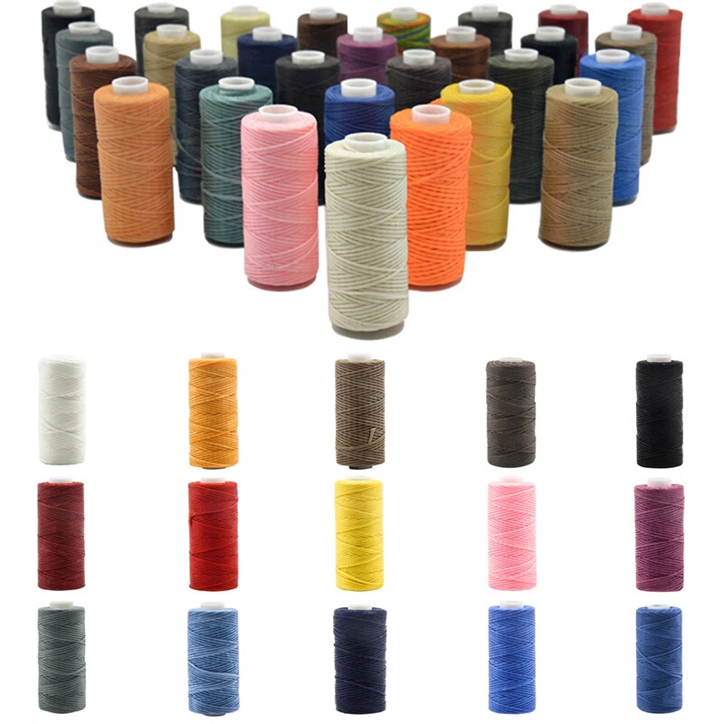 Flat Waxed Sewing Line Thread Leather Cords For DIY Hand Stitching Thread Crafts - Image 2 of 4
