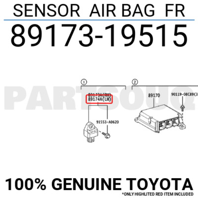 8917319515 Genuine Toyota SENSOR SAFETY DEVICE FR 89173-19515 | eBay