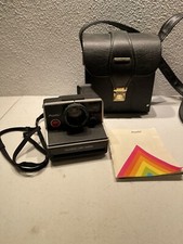 VTG Polaroid SONAR Onestep Pronto Land Camera  Case  Manual Black