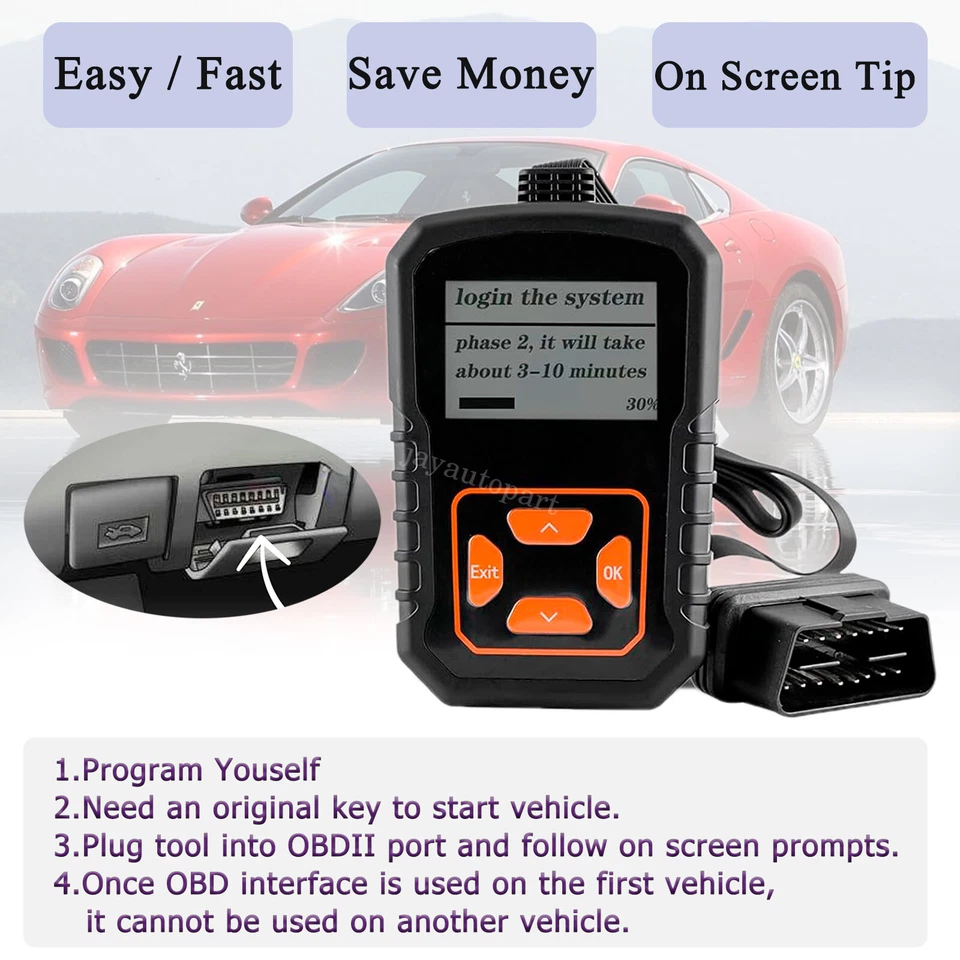 2 Key Fob & Program Tool For 2008-2010 Chrysler PT Cruiser Sebring Dodge Avenger - Image 3 of 4