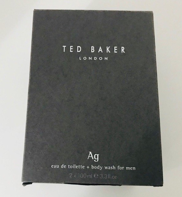Ted Baker Ag Silver Mens 100ml EDT + 150ml Body Wash 3.3fl.oz Gift Set