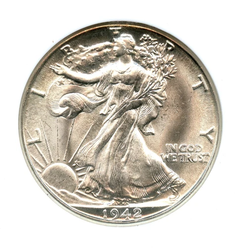 1942-D Walking Liberty Half Dollar, NGC MS66
