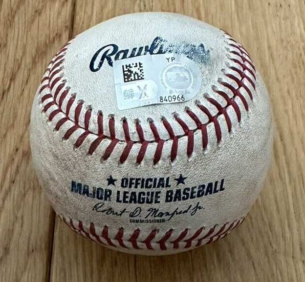 CJ ABRAMS WASHINGTON NATIONALS MLB Authenticated Game Used Baseball Single 2024