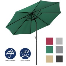 3M Round Garden Parasol Outdoor Patio Yard Dining Bistro Table Sunshade Umbrella
