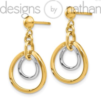 Designs by Nathan | 14k bicolor Gold Circle Post Ohrhänger