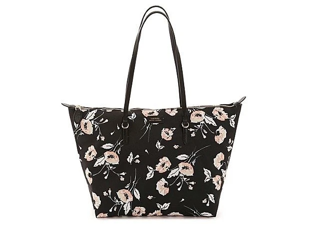 Ralph Lauren Chadwick Womens Large Nylon Canvas Tote Black Multi