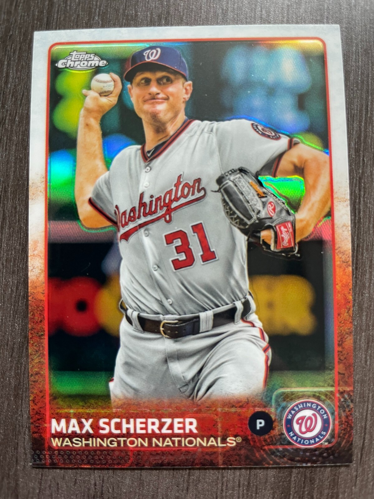 2015 Topps Chrome Max Scherzer Refractor #98 Washington Nationals