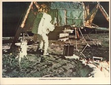 8 1/4 X 11" NASA PHOTO APOLLO-12 ASTRONAUT MOON LUNAR MODULE VERY GOOD CONDITION