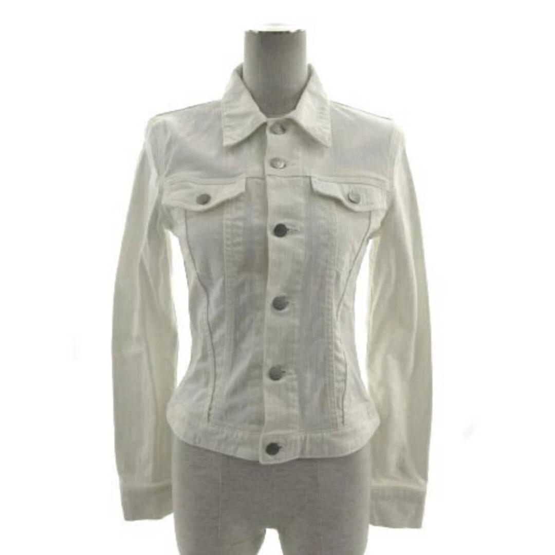 OFF WHITE GIACCA BLACK BY MOUSSY G JAN DENIM MISTO COTONE ELASTICIZZATO BIANCO SPORCO 2 Usata 4473e4a4d