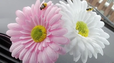 CM247TRADING Gerbera Daisy Dashboard Decoration Car Flower Vent Clip Vase Birthday GIFT