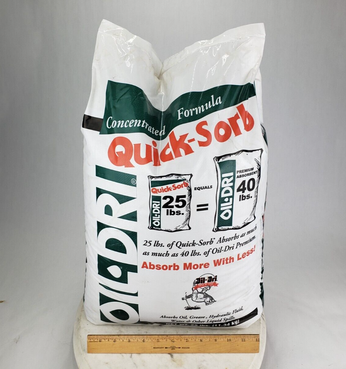 Oil Dri Clay Absorbent Quick Sorb 25lb Bag Dry Cleaner Water Oil