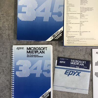 Vintage Epyx Microsoft Multiplan Software For Commodore 64 & 128