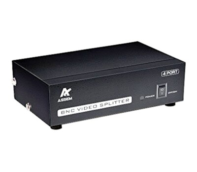 ASSEM 4 Port BNC Splitter Public Video System Multi Screen Monitoring Switch Box