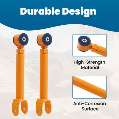 FRONT UPPER COMPLETE ADJUSTABLE CONTROL ARMS SET FOR JEEP TJ-LJ-XJ-MJ AKC VORNE