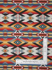 Southwest Stripe Fabric Wild West Diamond Pattern Western Studio E Cotton Yard
