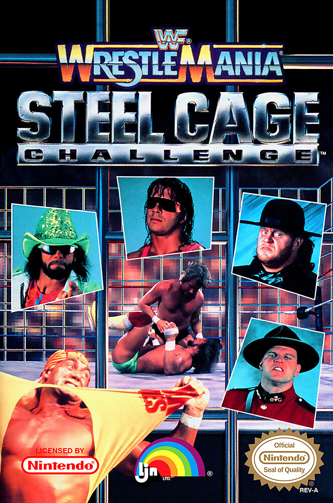 WWF Wrestlemania Steel Cage Challenge NES BOX ART POSTER MADE IN