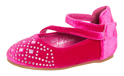 Mädchen Mary Jane Samt Party Schuhe Baby Kleinkinder Diamanten einfacher Verschluss flache Pumps 