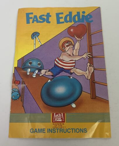 Fast Eddie Maze Arcade Game OEM Manual Only Atari 2600 Authentic - Picture 1 of 4