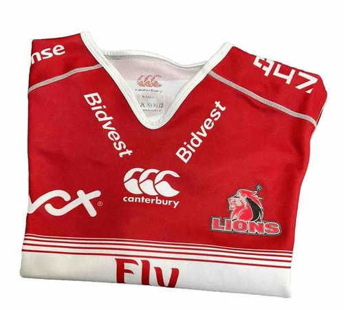 Mens Canterbury Golden Lions Rugby shirt Jersey Top Fly Emirate Super 14 Small - Picture 2 of 12